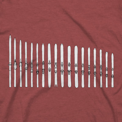 Ski Quiver Tee - Cardinal