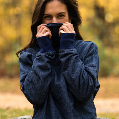 Women's Pinnacle Funnel Neck - Navy