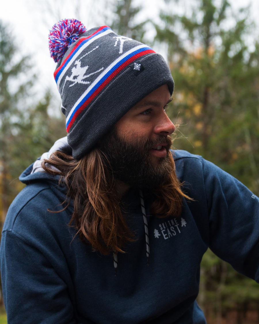 Big Air Pom Beanie - Charcoal