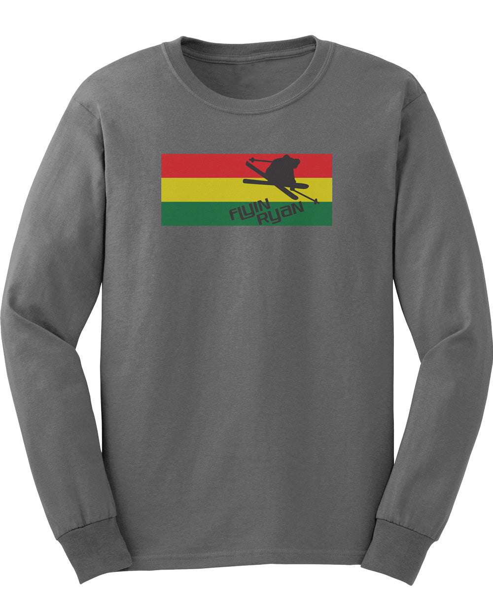 Flyin Ryan Rasta Flag Longsleeve - Smoke