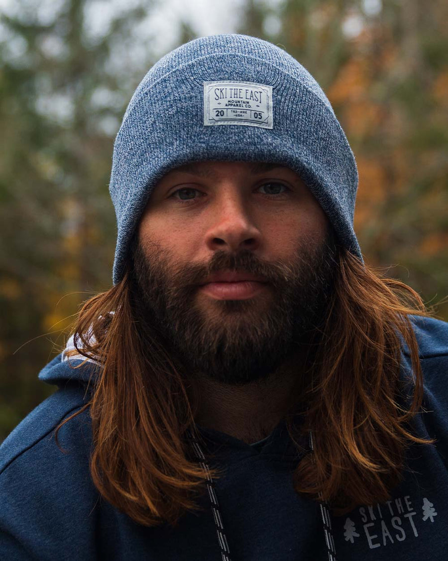 Double Down Beanie - Marled Navy