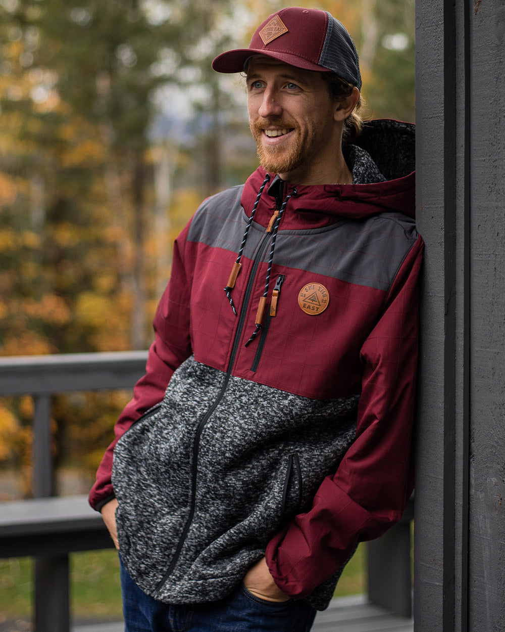 Ranger Fleece Jacket - Brick/Black