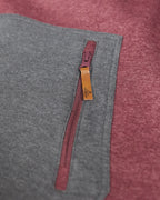 Crawford Pullover Hoodie - Charcoal & Brick