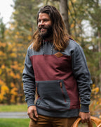 Crawford Pullover Hoodie - Charcoal & Brick