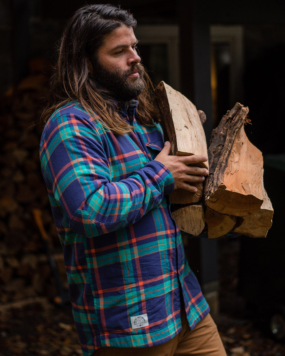 Woodbury Fleece Lined Flannel - Bluebird Day