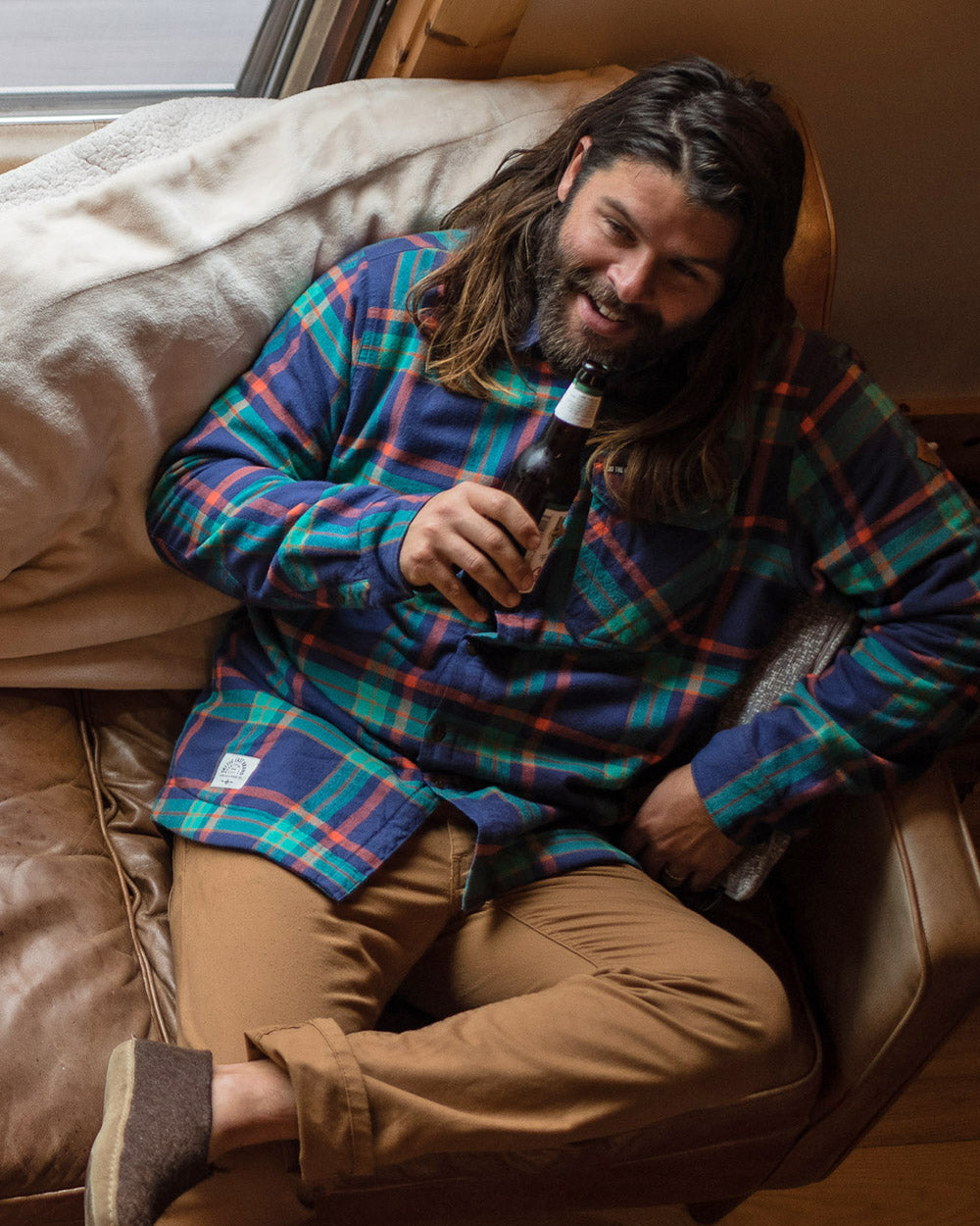 Woodbury Fleece Lined Flannel - Bluebird Day