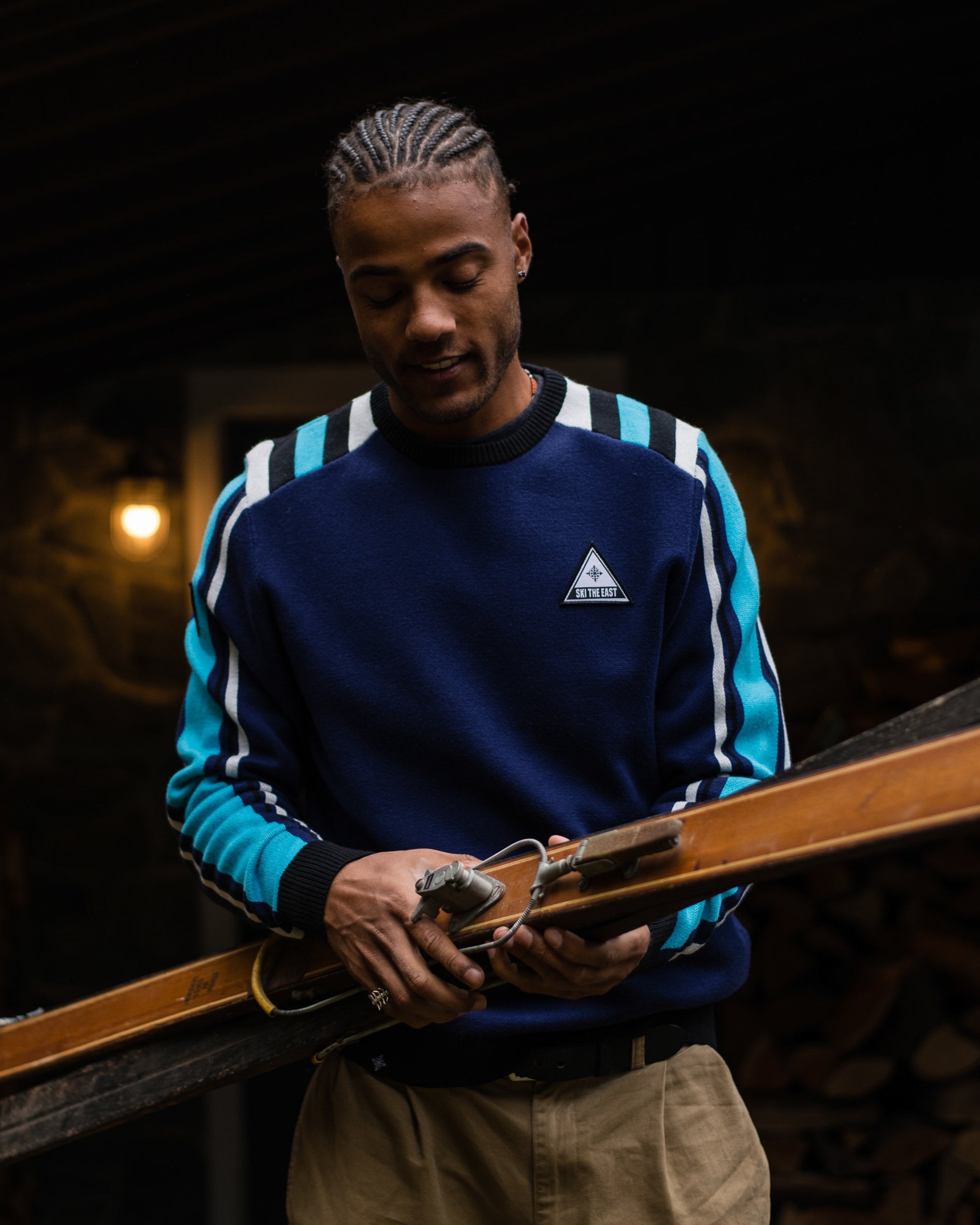 Lost Lodge Shredder Sweater Gnarly Navy Ski The East