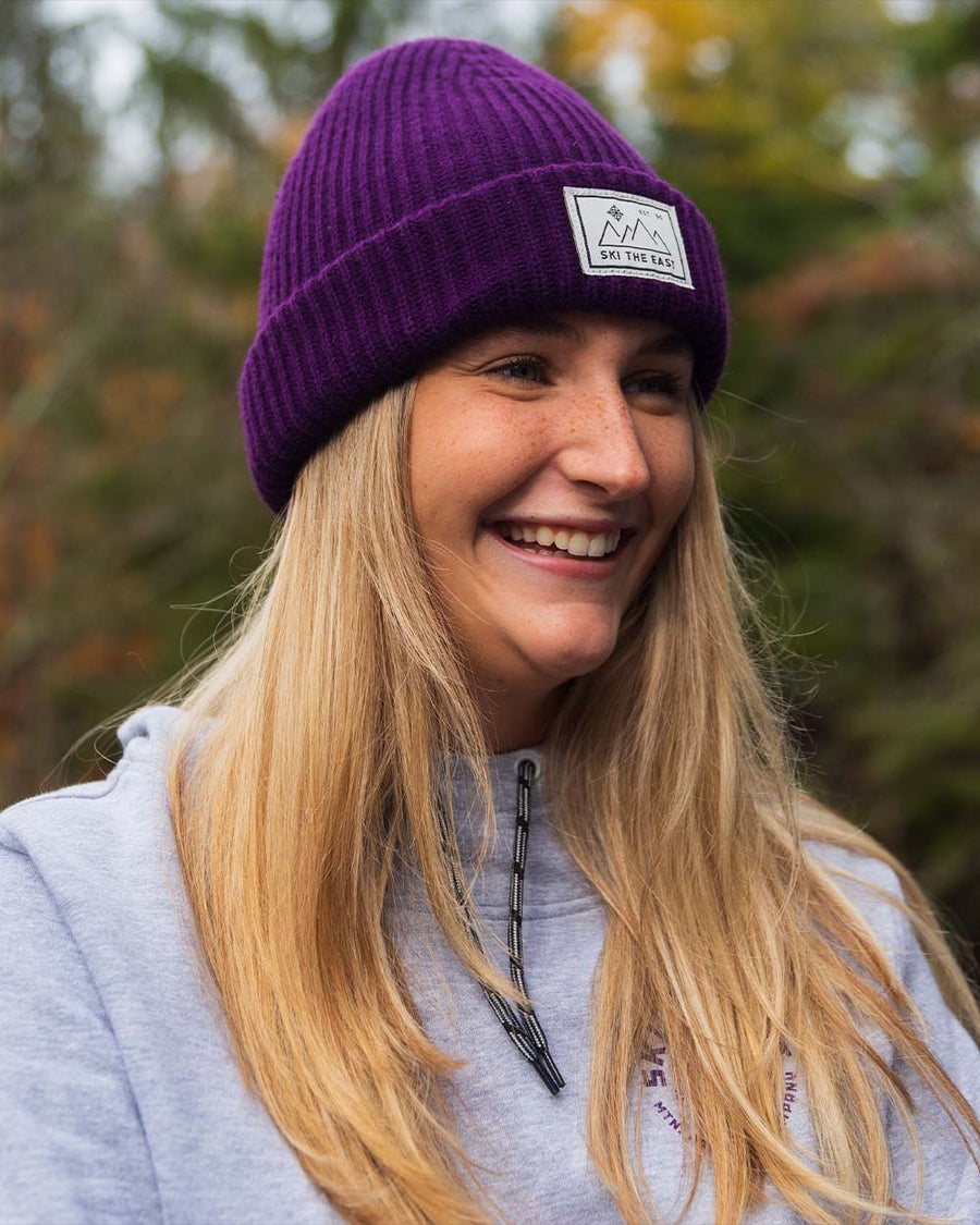 Women's Double Down Beanie - Deep Purple