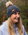 Women's Trapper Beanie - Charcoal