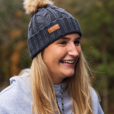 Women's Trapper Beanie - Charcoal