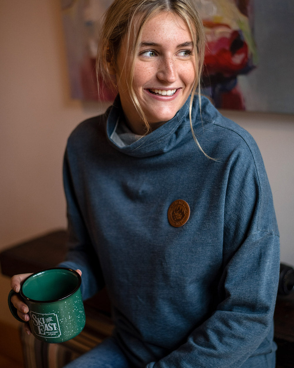 Women's Pinnacle Funnel Neck - Indigo