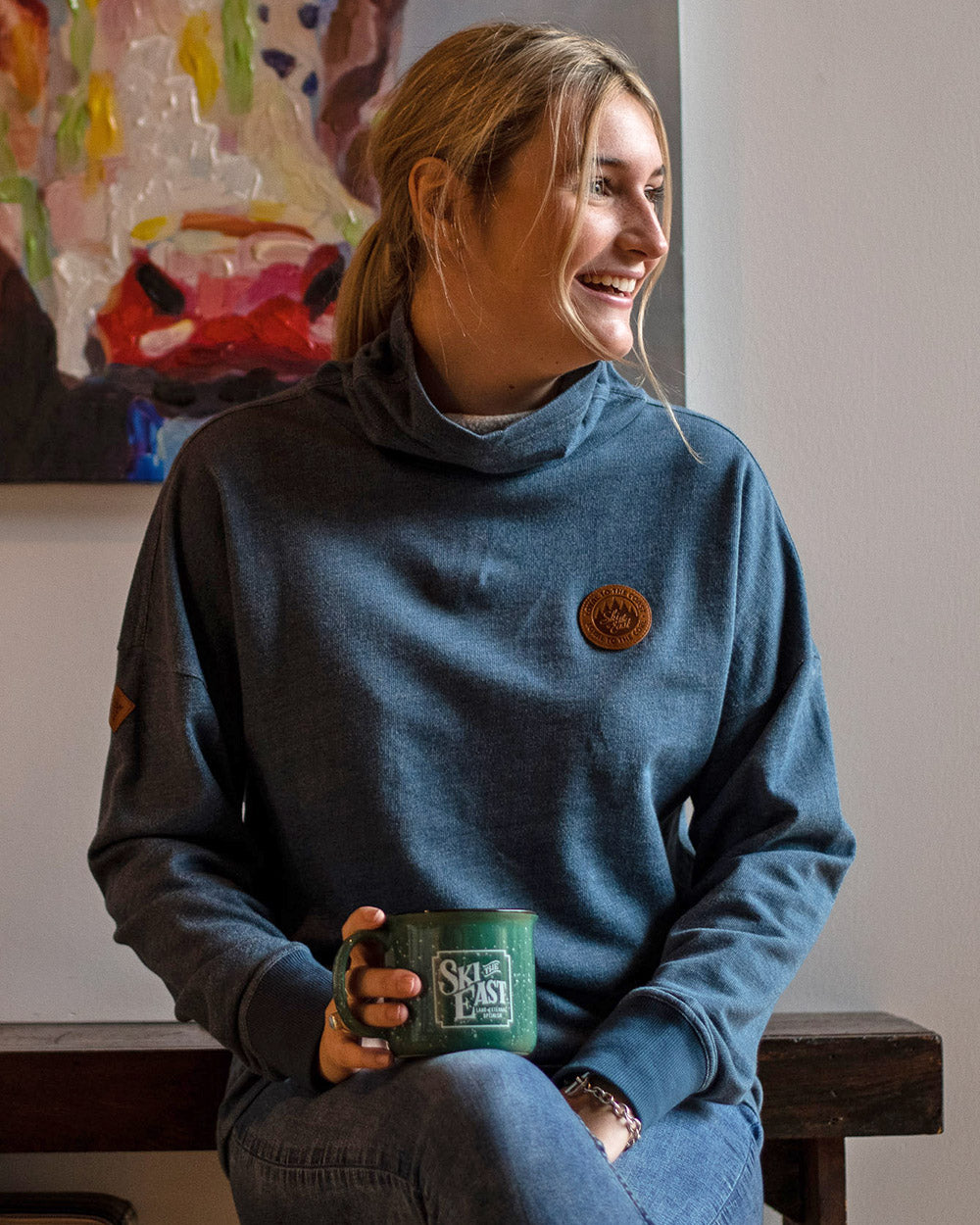 Women's Pinnacle Funnel Neck - Indigo