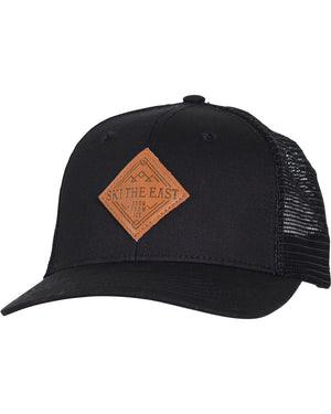 Born From Ice Canvas Trucker Hat - Black