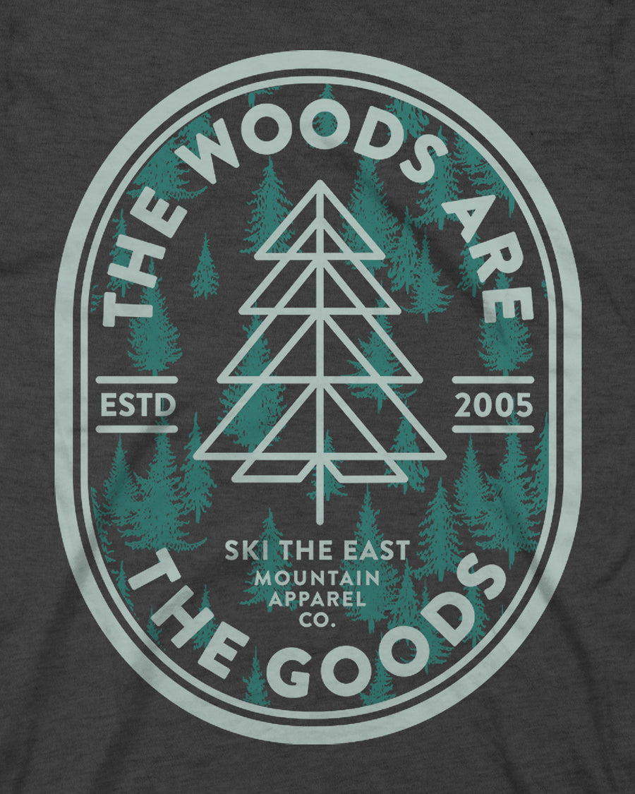 Woods Are The Goods Tee - Charcoal