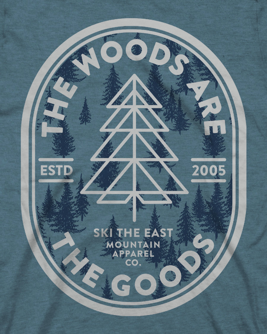 Woods Are The Goods Tee - Indigo