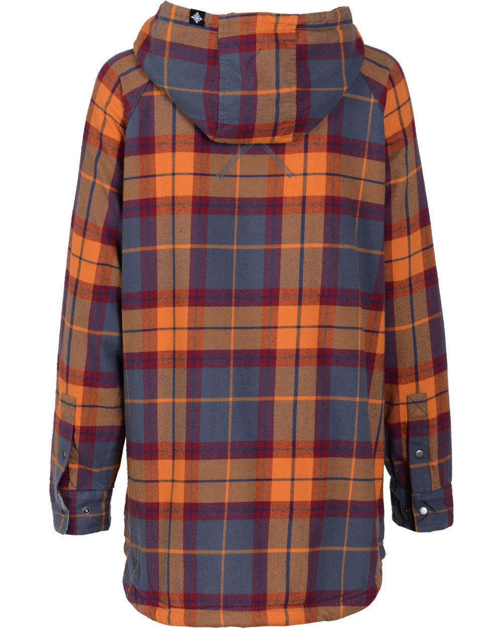 Women s Malo Fleece Lined Pullover Flannel Ridgeline Rust Ski The East