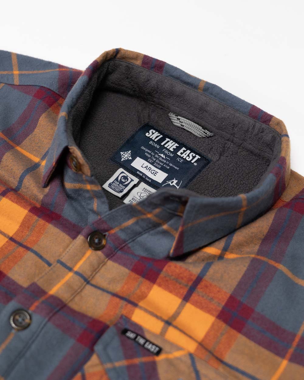 Woodbury Fleece Lined Flannel - Ridgeline Rust – Ski The East