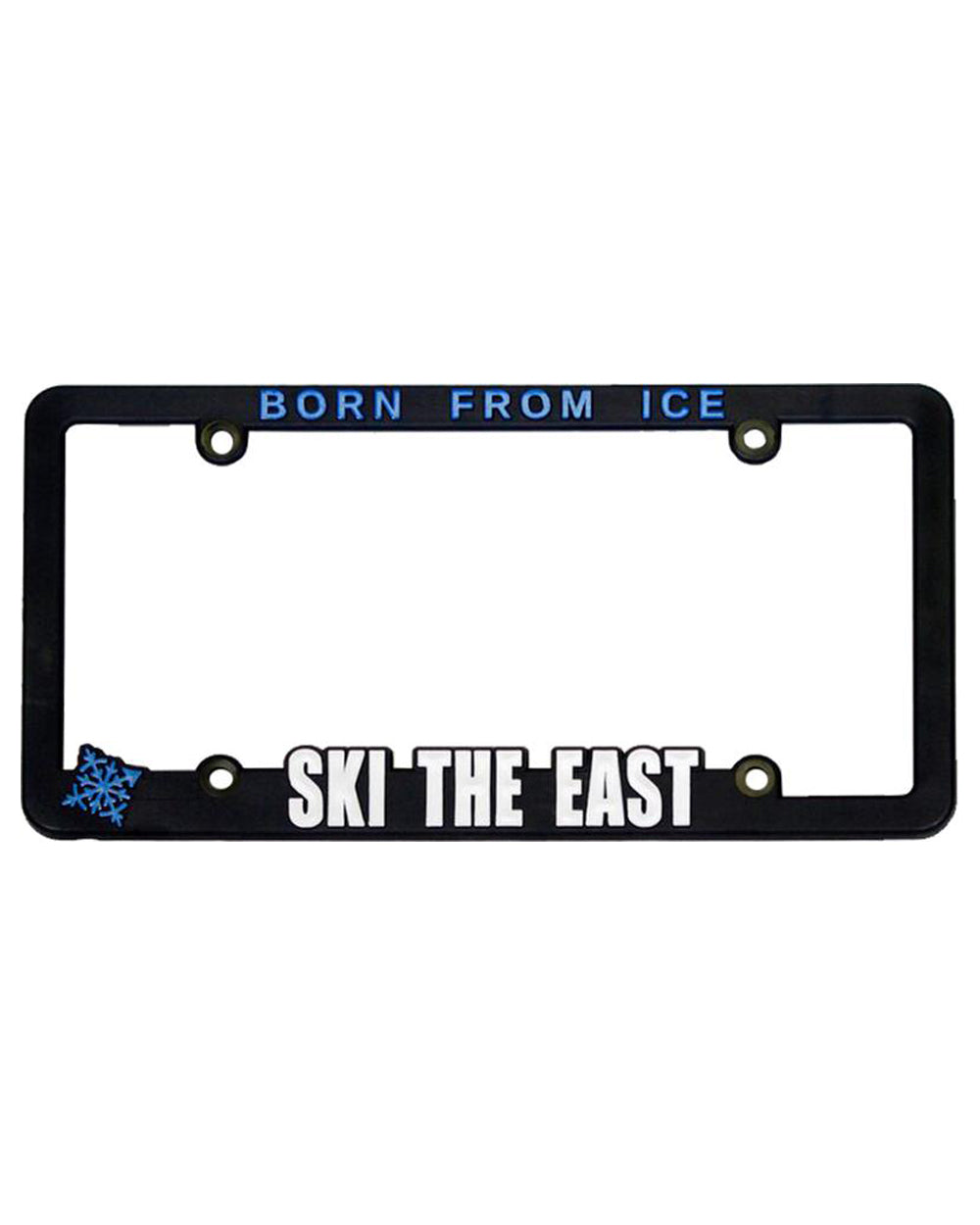 Ski The East License Plate Frame - Black