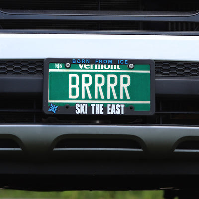 Ski The East License Plate Frame - Black