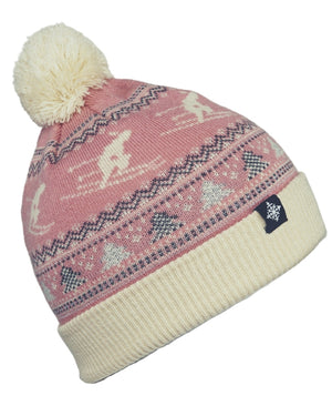 Women's Suzy Pom Beanie - Rad Rose