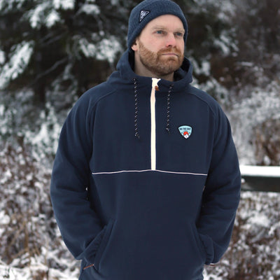 Trekker Half Zip Hooded Fleece - Navy