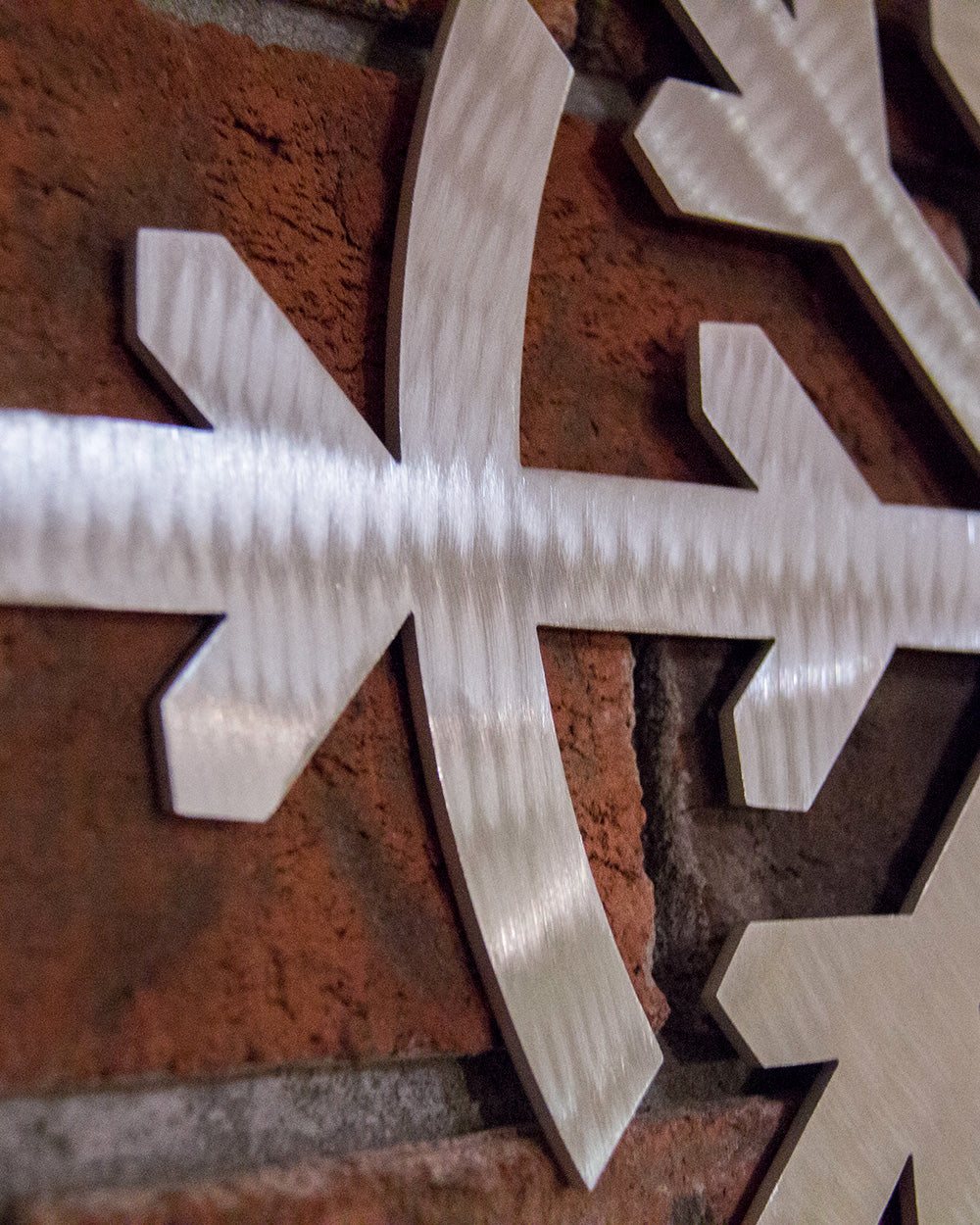 Flake Metal Wall Sculpture - Brushed